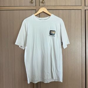 Zara White Short Sleeve Graphic Tee Classic Crew Neck